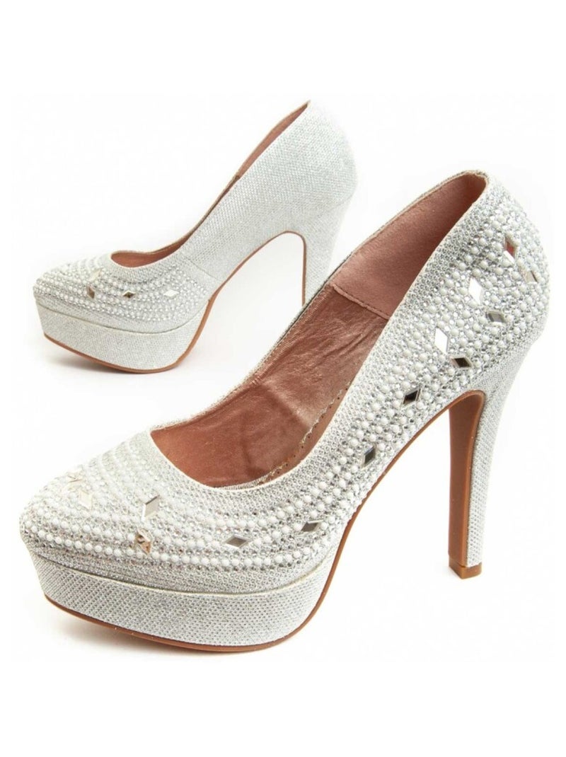 Chaussure à talon Montevita Unne78 Argent - Kiabi
