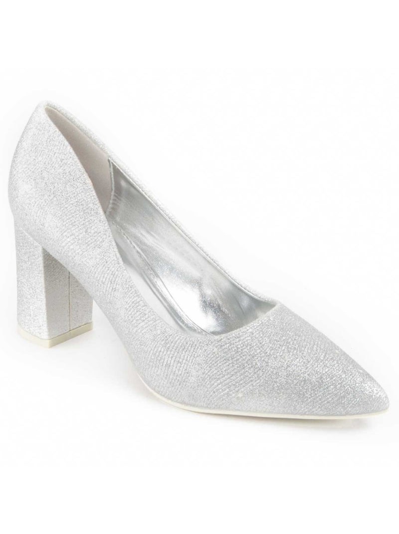 Chaussure à Talons Hauts Matériau Synthétique Montevita Argent - Kiabi