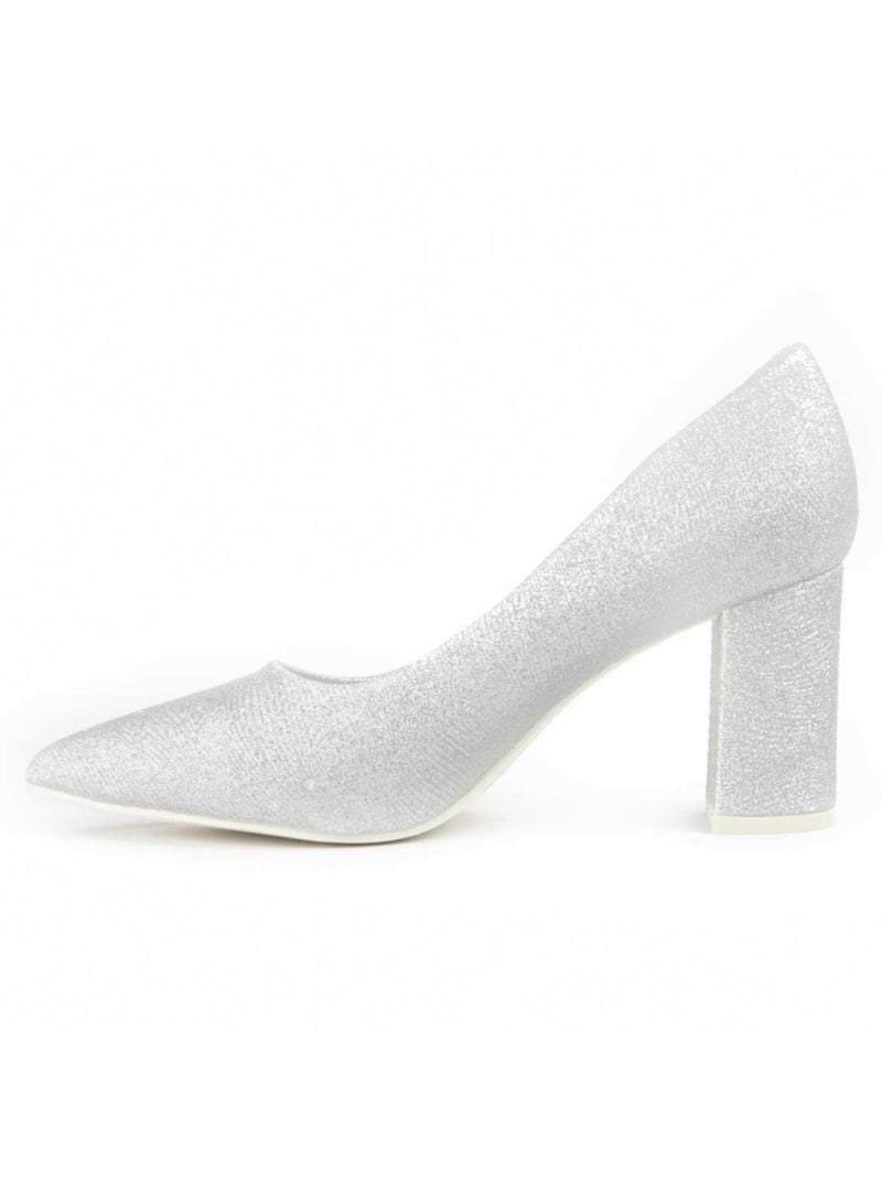 Chaussure à Talons Hauts Matériau Synthétique Montevita Argent - Kiabi