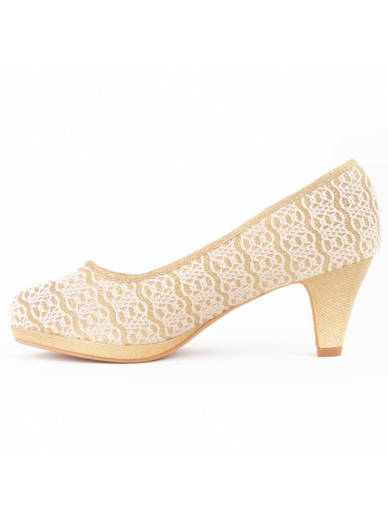 Chaussure à Talons Hauts Matériau Synthétique Montevita Doré/or - Kiabi