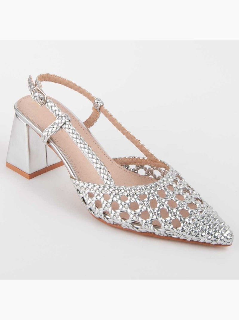 Chaussure à Talons Hauts Matériel Synthétique Montevita Argent - Kiabi