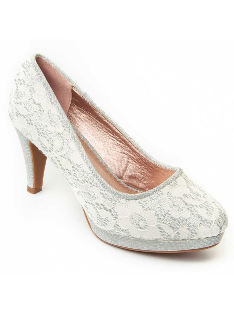 Chaussure à Talons Hauts Matériel Synthétique Montevita Argent - Kiabi