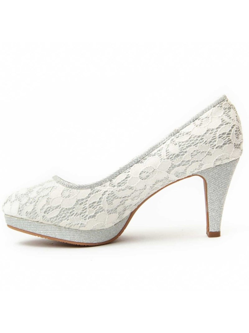 Chaussure à Talons Hauts Matériel Synthétique Montevita Argent - Kiabi