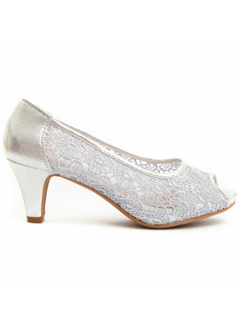 Chaussure à Talons Hauts Matériel Synthétique Montevita Argent - Kiabi