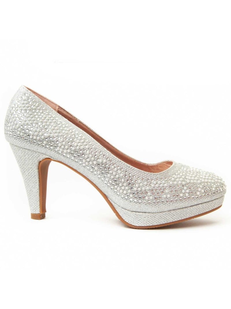 Chaussure à Talons Hauts Matériel Synthétique Montevita Argent - Kiabi