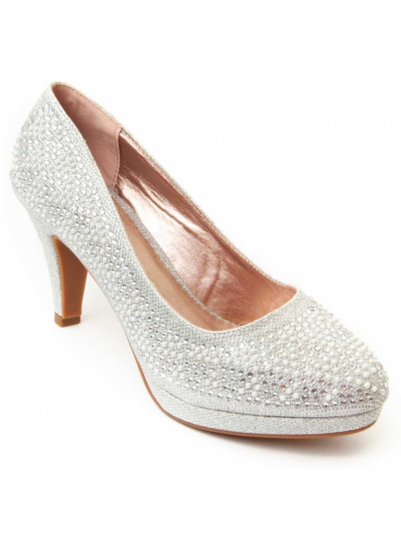 Chaussure à Talons Hauts Matériel Synthétique Montevita Argent - Kiabi