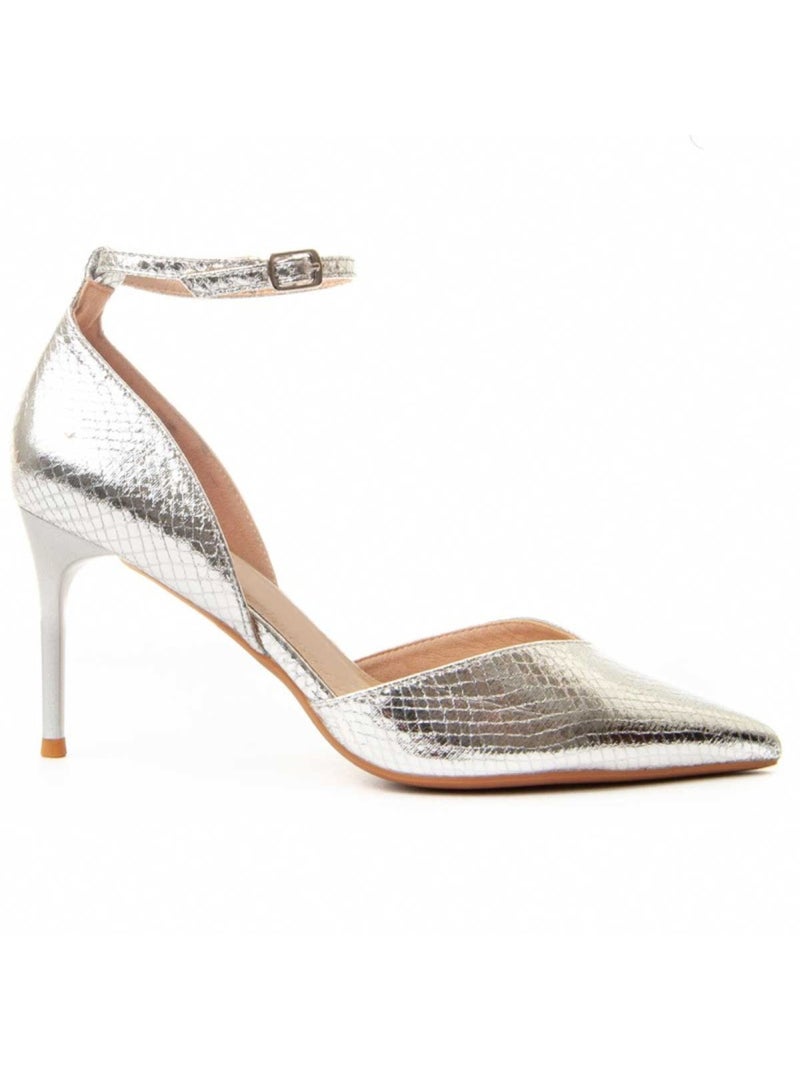 Chaussure à Talons Hauts Matériel Synthétique Montevita Argent - Kiabi