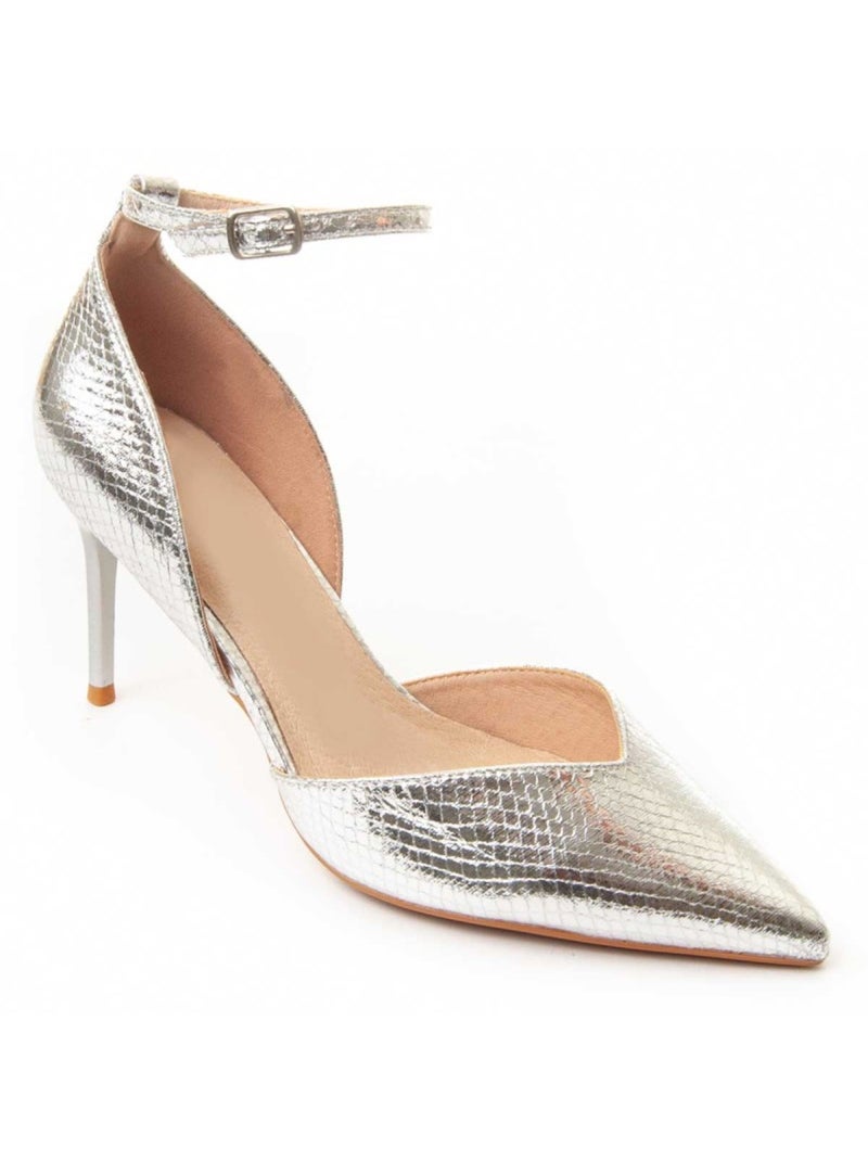 Chaussure à Talons Hauts Matériel Synthétique Montevita Argent - Kiabi