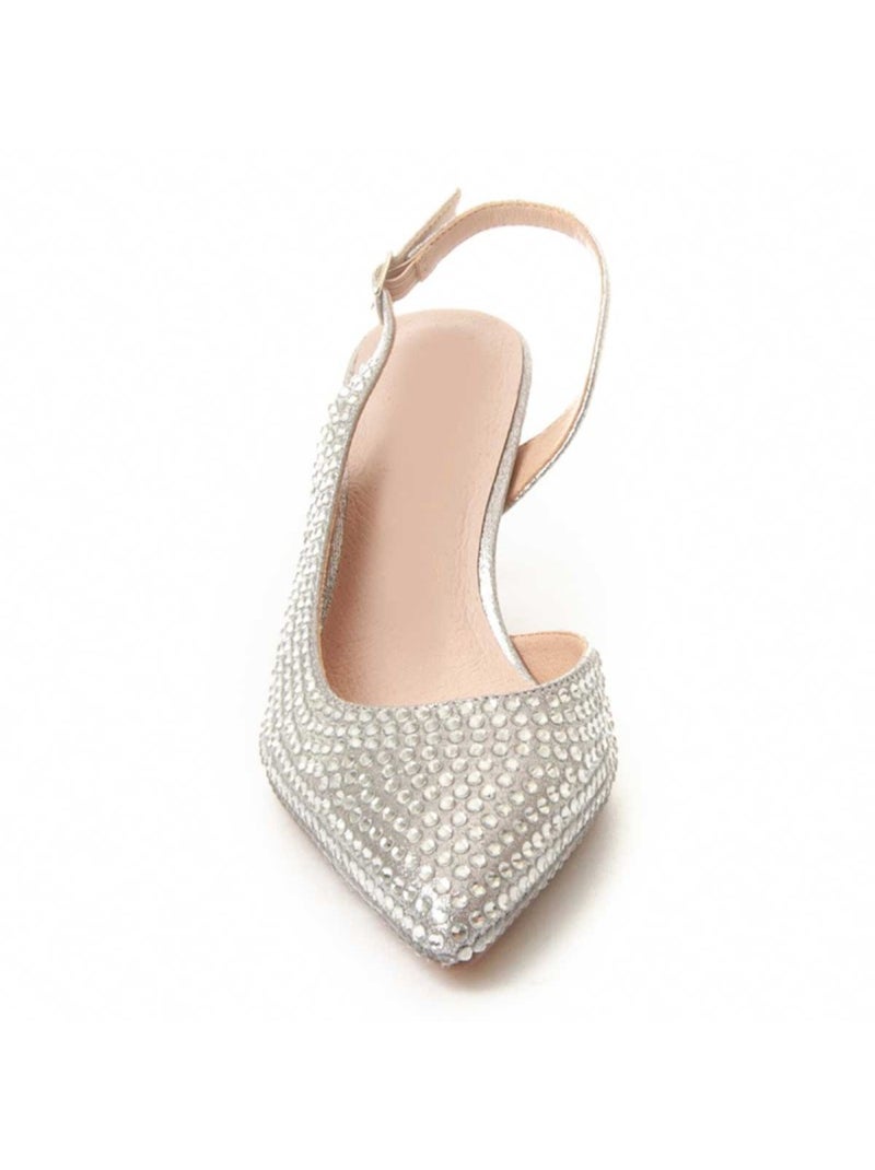 Chaussure à Talons Hauts Matériel Synthétique Montevita Argent - Kiabi