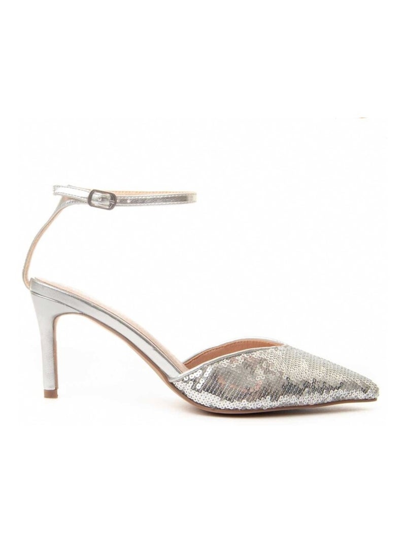 Chaussure à Talons Hauts Matériel Synthétique Montevita Argent - Kiabi
