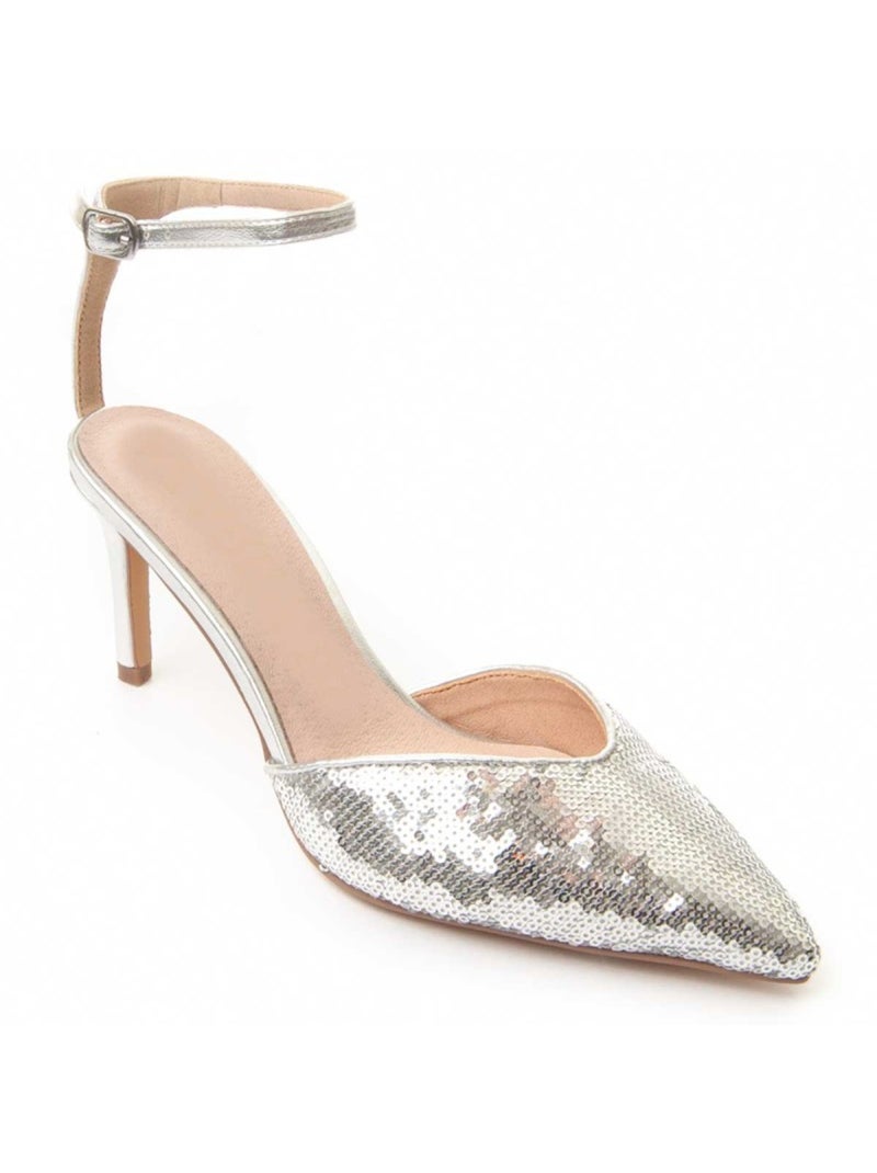 Chaussure à Talons Hauts Matériel Synthétique Montevita Argent - Kiabi