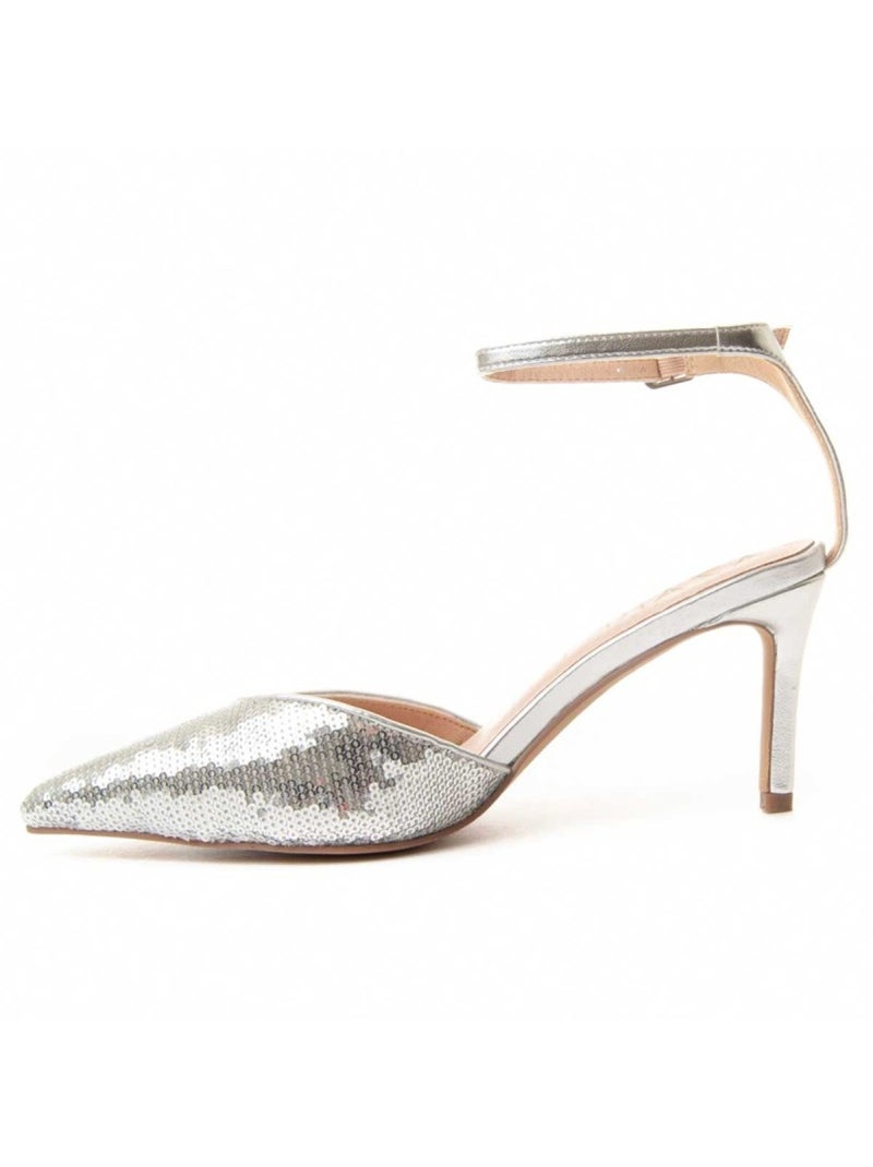 Chaussure à Talons Hauts Matériel Synthétique Montevita Argent - Kiabi