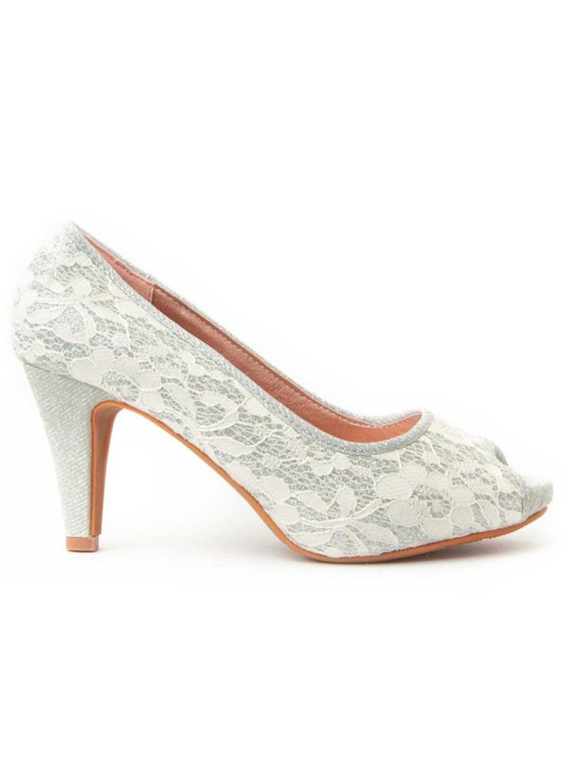 Chaussure à Talons Hauts Matériel Synthétique Montevita Argent - Kiabi