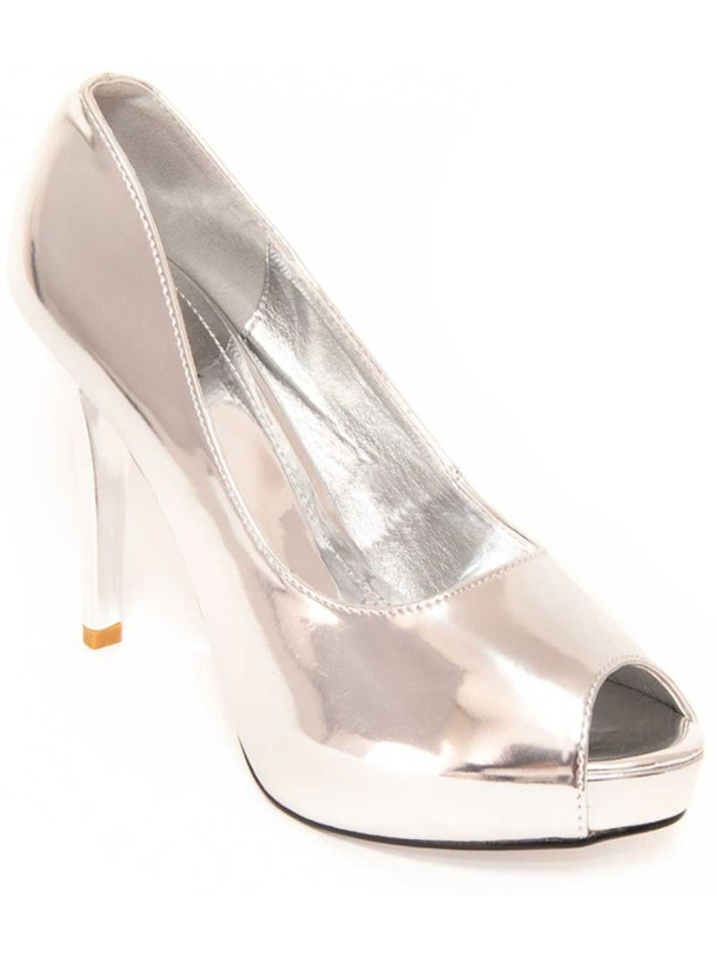 Chaussure à Talons Hauts Matériel Synthétique Montevita Argent - Kiabi