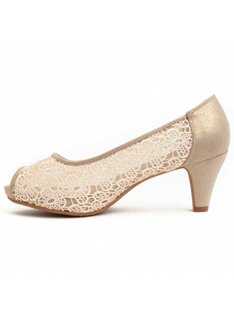 Chaussure à Talons Hauts Matériel Synthétique Montevita Beige - Kiabi