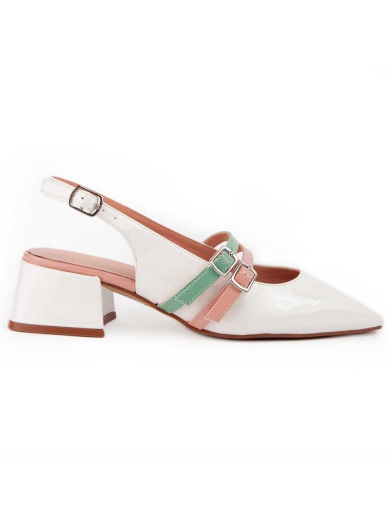 Chaussure à Talons Hauts Matériel Synthétique Montevita Blanc - Kiabi