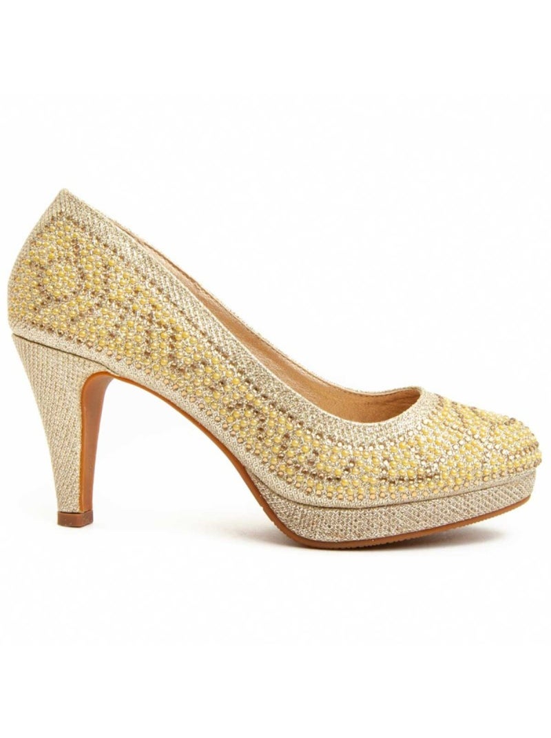 Chaussure à Talons Hauts Matériel Synthétique Montevita Doré/or - Kiabi