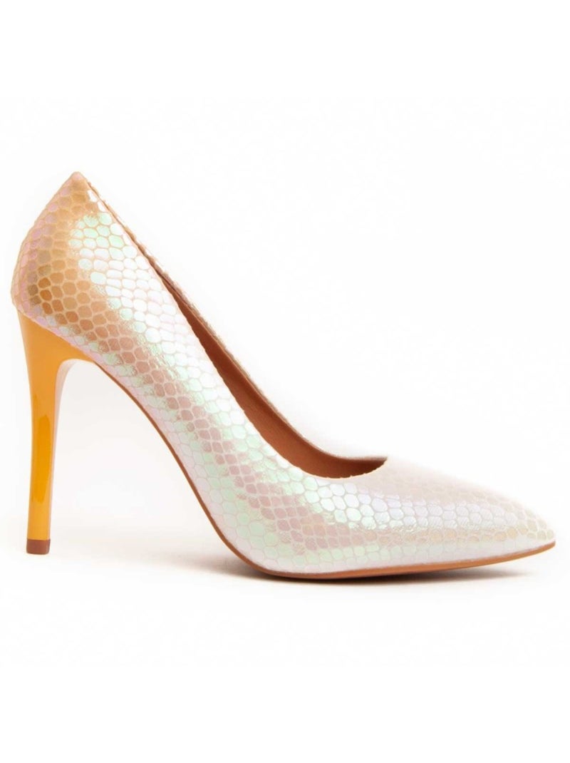Chaussure à Talons Hauts Matériel Synthétique Montevita Jaune - Kiabi