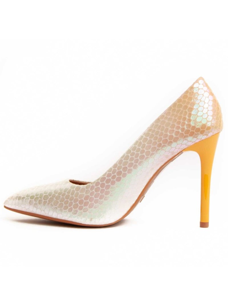 Chaussure à Talons Hauts Matériel Synthétique Montevita Jaune - Kiabi