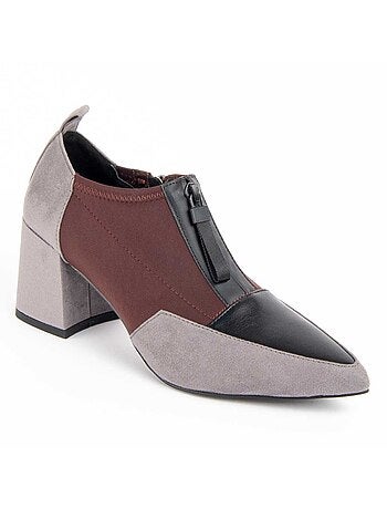 CHAUSSURE À TALONS HAUTS MATIÈRE SYNTHÉTIQUE ET TEXTILE GRIS