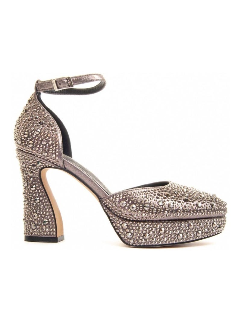 Chaussure à Talons Hauts Matière Synthétique Et Textile Montevita Gris - Kiabi
