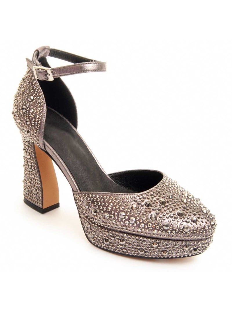 Chaussure à Talons Hauts Matière Synthétique Et Textile Montevita Gris - Kiabi