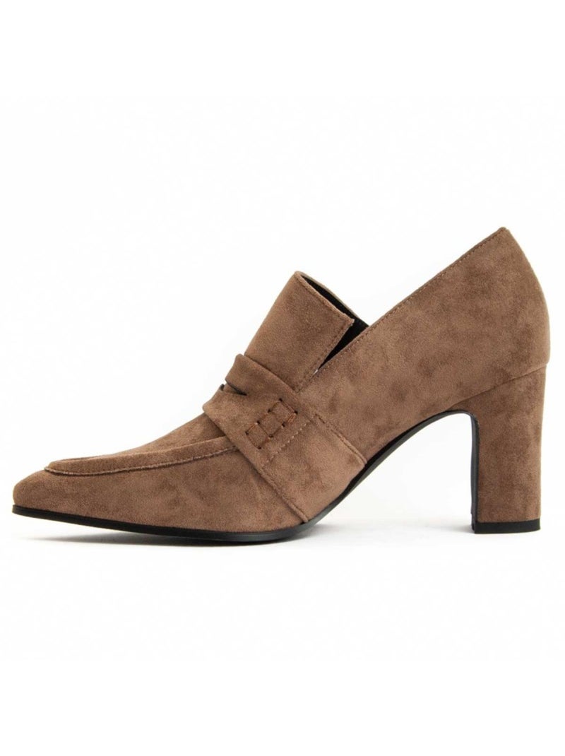 Chaussure à Talons Hauts Matière Synthétique Et Textile Montevita Marron - Kiabi