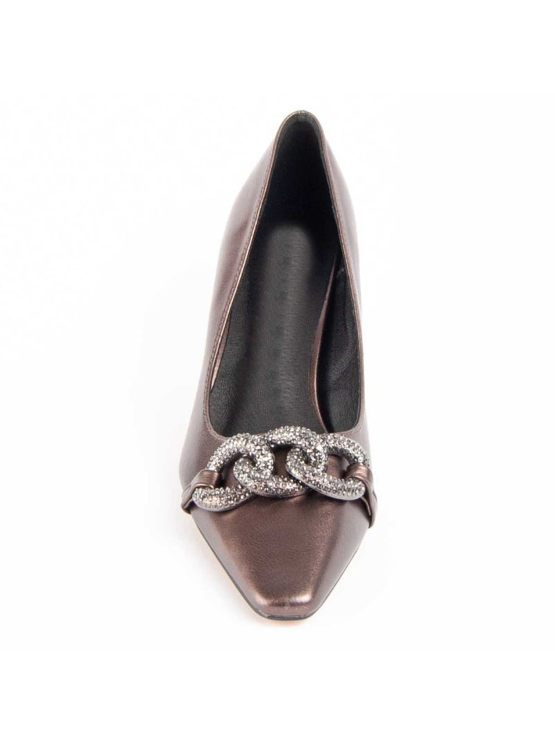 Chaussure à Talons Hauts Matière Synthétique Et Textile Montevita Marron - Kiabi