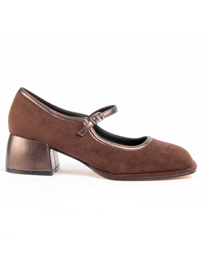 Chaussure à Talons Hauts Matière Synthétique Et Textile Montevita Marron - Kiabi