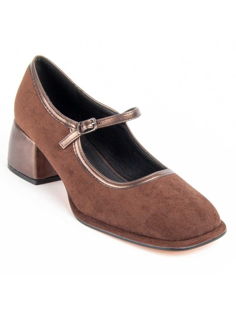 Chaussure à Talons Hauts Matière Synthétique Et Textile Montevita Marron - Kiabi