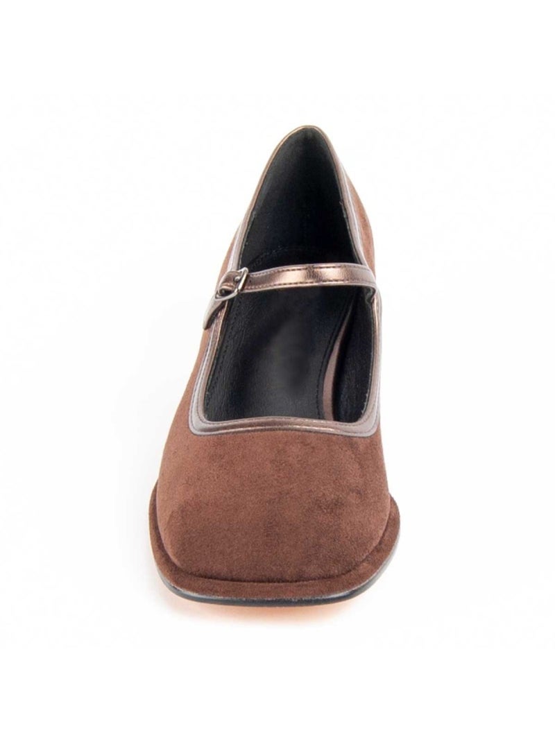 Chaussure à Talons Hauts Matière Synthétique Et Textile Montevita Marron - Kiabi