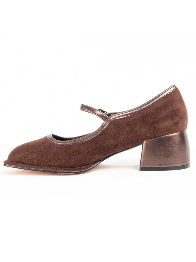Chaussure à Talons Hauts Matière Synthétique Et Textile Montevita Marron - Kiabi