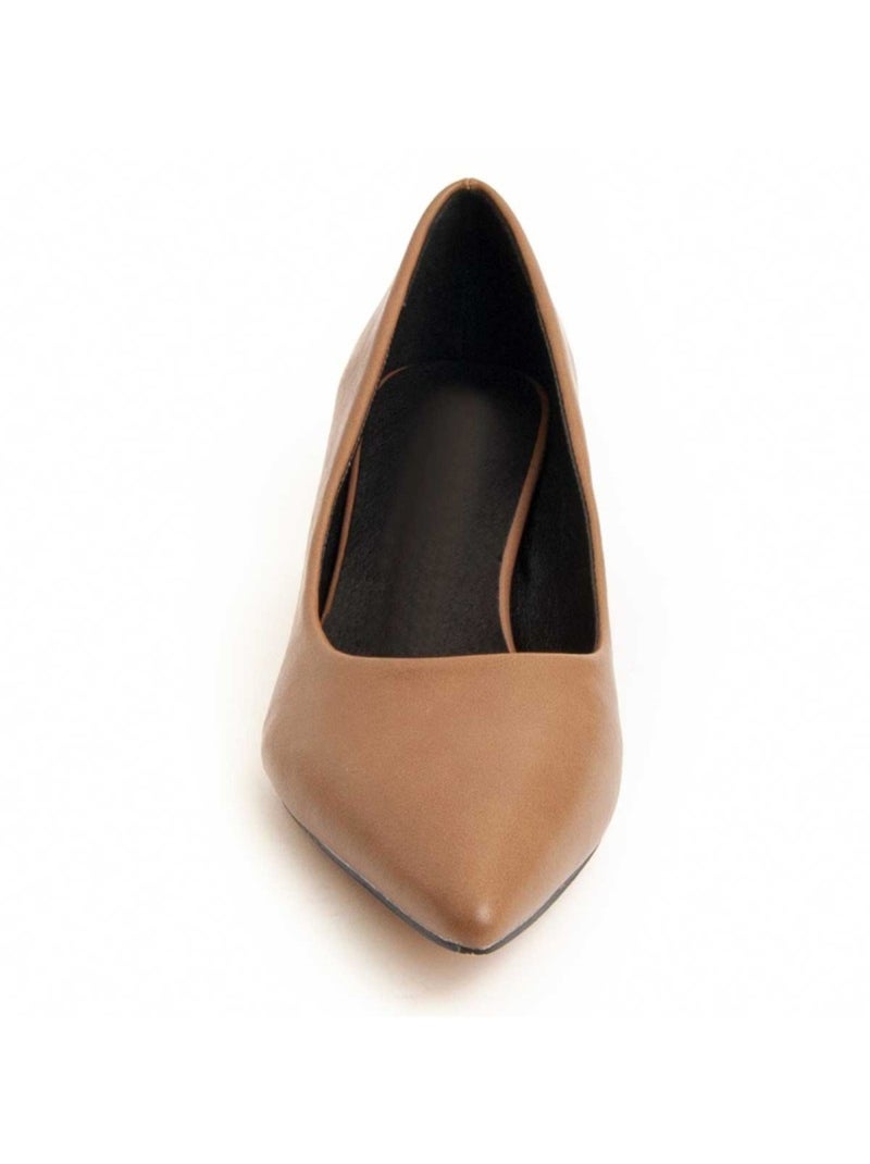 Chaussure à Talons Hauts Matière Synthétique Et Textile Montevita Marron - Kiabi