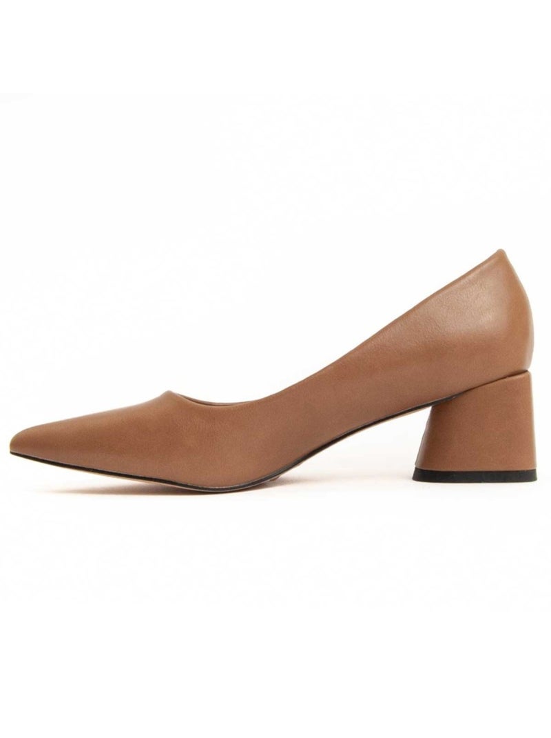 Chaussure à Talons Hauts Matière Synthétique Et Textile Montevita Marron - Kiabi