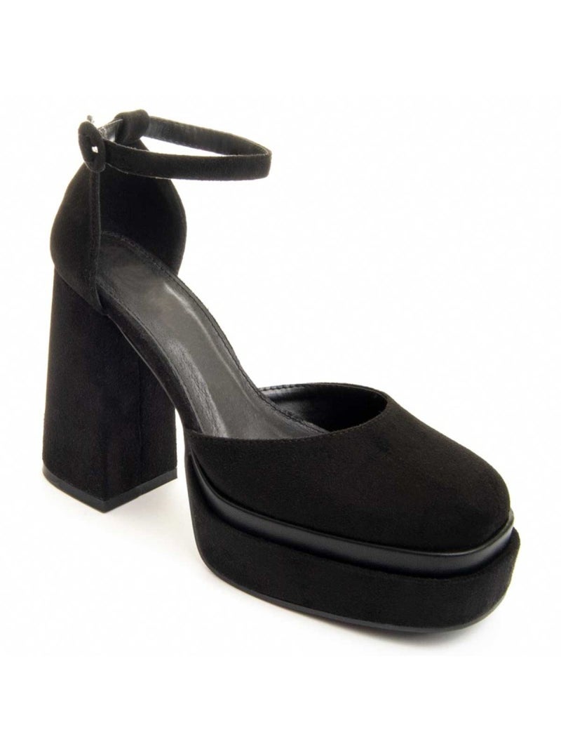 Chaussure à Talons Hauts Matière Synthétique Et Textile Montevita Noir - Kiabi
