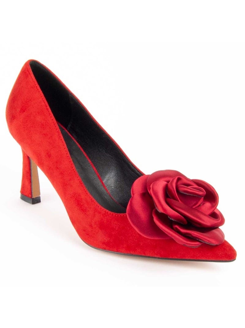 Chaussure à Talons Hauts Matière Synthétique Et Textile Montevita Rouge - Kiabi