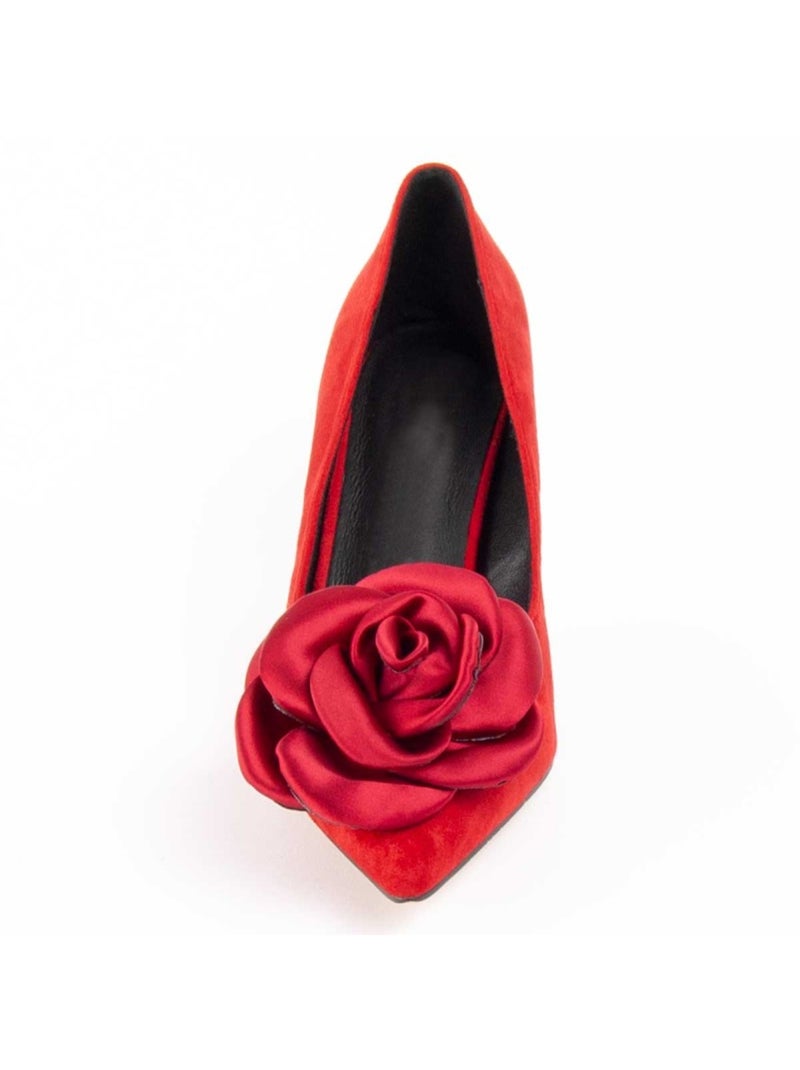 Chaussure à Talons Hauts Matière Synthétique Et Textile Montevita Rouge - Kiabi