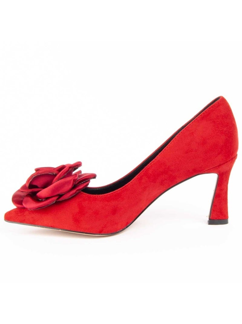 Chaussure à Talons Hauts Matière Synthétique Et Textile Montevita Rouge - Kiabi
