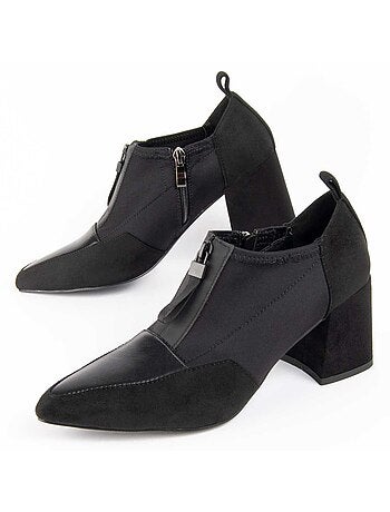 CHAUSSURE À TALONS HAUTS MATIÈRE SYNTHÉTIQUE ET TEXTILE NOIR