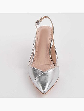 CHAUSSURE À TALONS HAUTS SYNTHÉTIQUE ARGENT