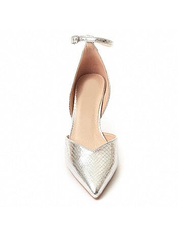 CHAUSSURE À TALONS HAUTS SYNTHÉTIQUE ARGENT