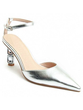 CHAUSSURE À TALONS HAUTS SYNTHÉTIQUE ARGENT