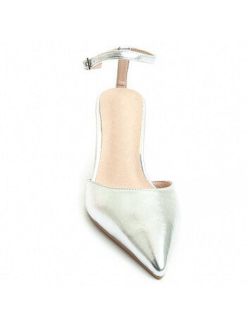 CHAUSSURE À TALONS HAUTS SYNTHÉTIQUE ARGENT