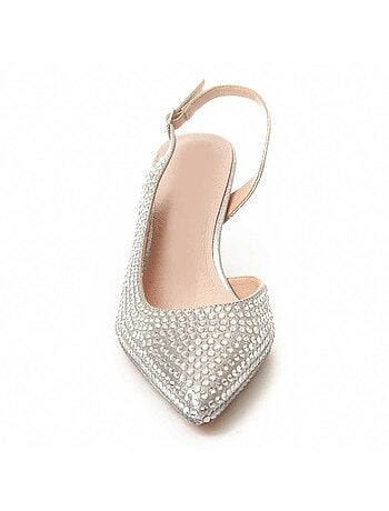 CHAUSSURE À TALONS HAUTS SYNTHÉTIQUE ARGENT