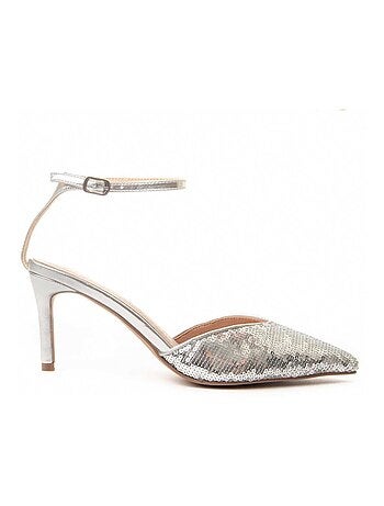 CHAUSSURE À TALONS HAUTS SYNTHÉTIQUE ARGENT