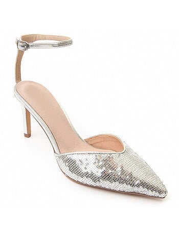 CHAUSSURE À TALONS HAUTS SYNTHÉTIQUE ARGENT
