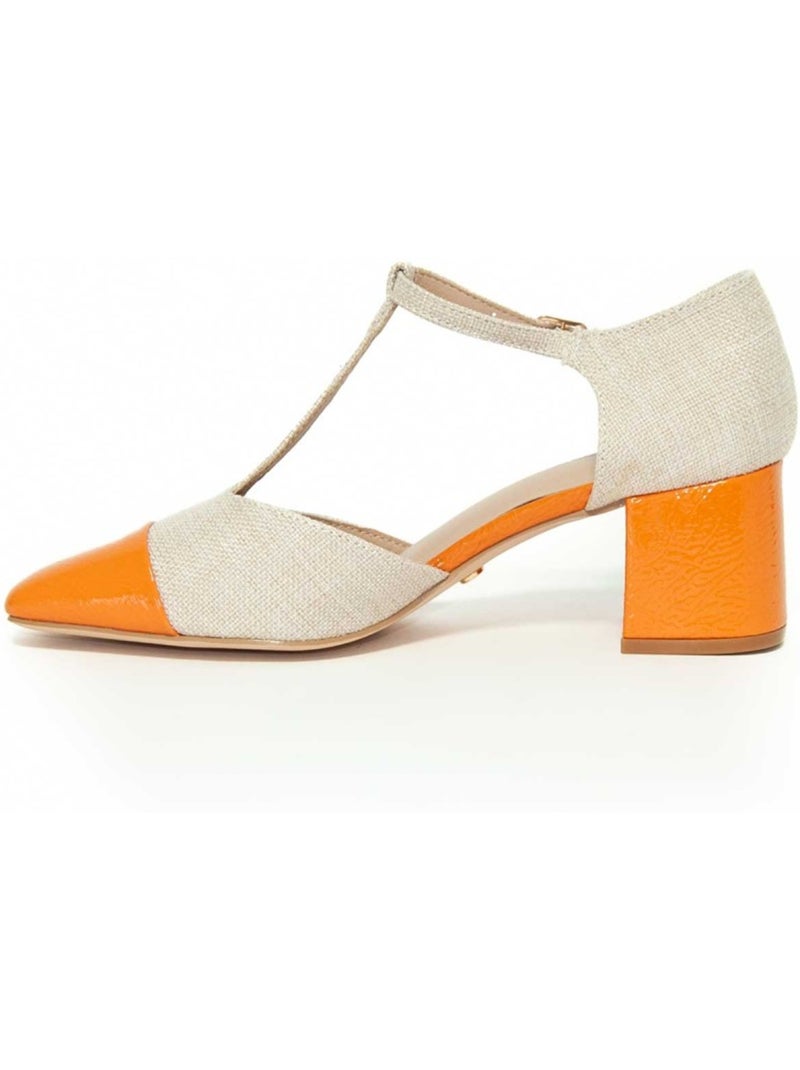 Chaussure à Talons Matériau Synthétique Montevita Orange - Kiabi