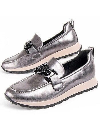 Chaussure Compens?e Mati?re Synth?tique Et Textile Montevita