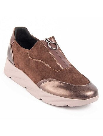 Chaussure Compens?e Mati?re Synth?tique Et Textile Montevita