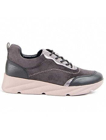 Chaussure Compensée Matière Synthétique Et Textile Montevita